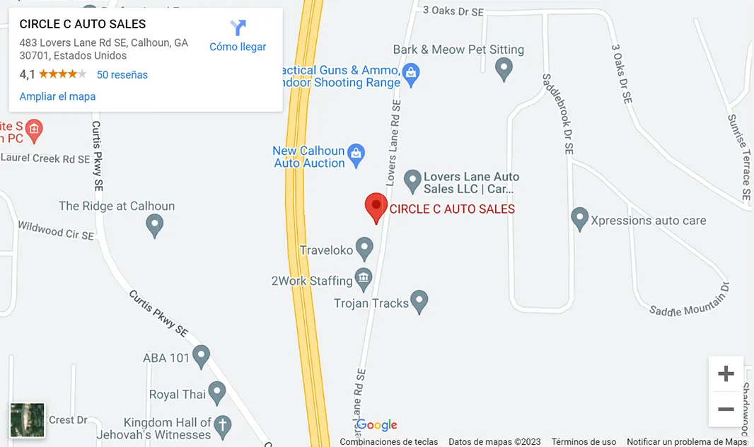 circle c map - Circle C Auto Sales